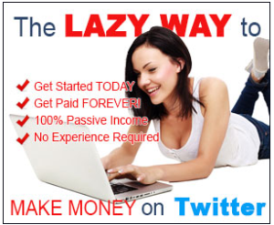 lazy way to make money on twitter