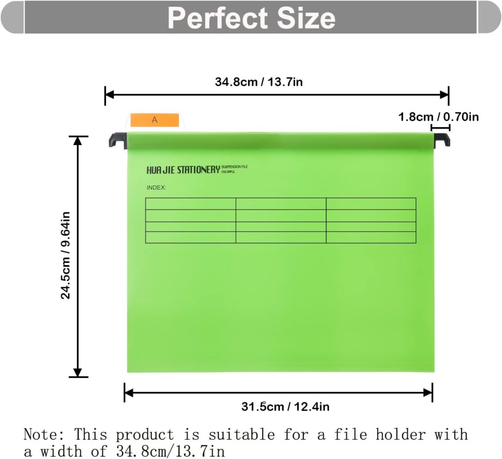 15PC PVC Filing Cabinet A4 Polypropylene Suspension Files with Tabs and Inserts for Office School Desktop File Storage, File Classification File Folder (Mixed Color)