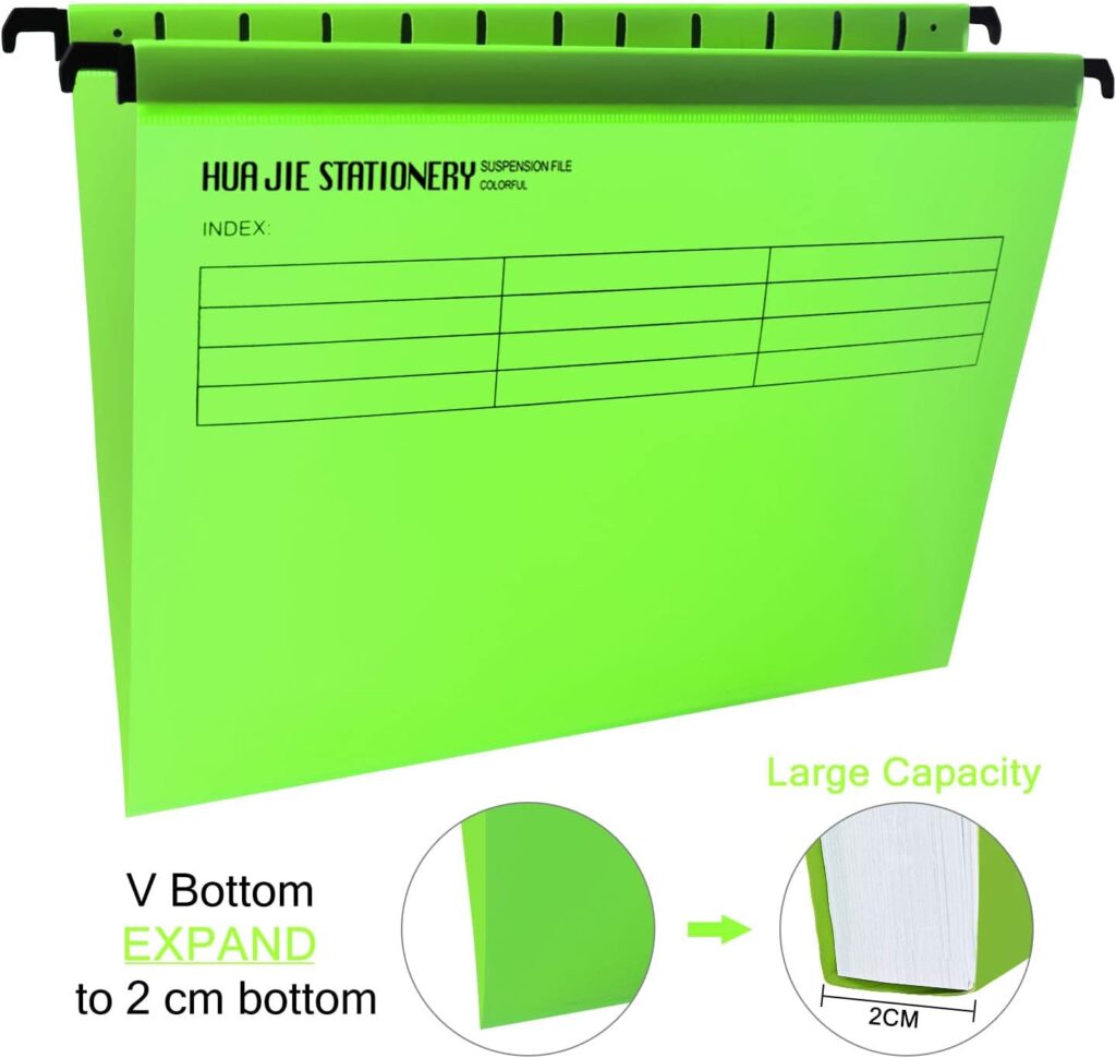 A4 Suspension Files, 15 PCS Filing Cabinet Suspension Files with Tabs Filing Cabinet Dividers Hanging Files for Office School Home Organization