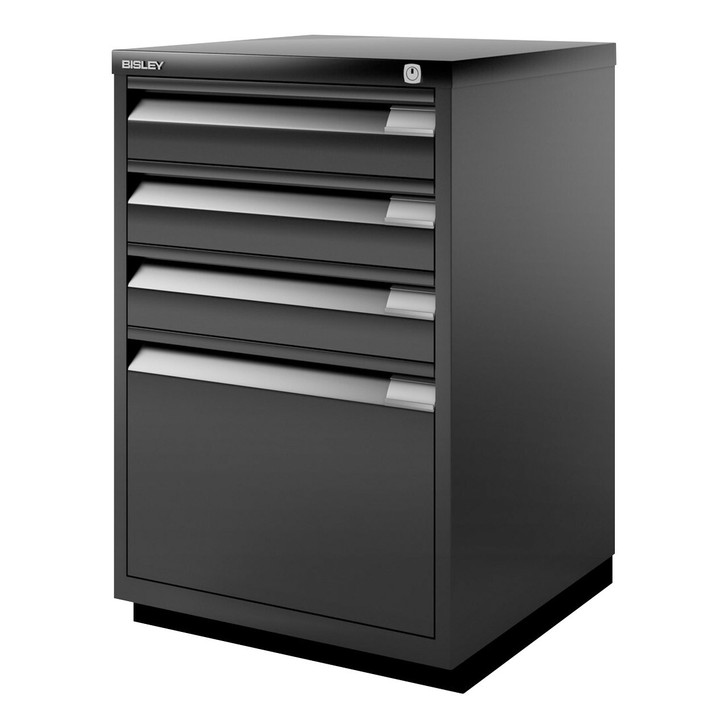 Bisley Filing Cabinet, Metal, Anthracite Grey, One Size, H2910NL