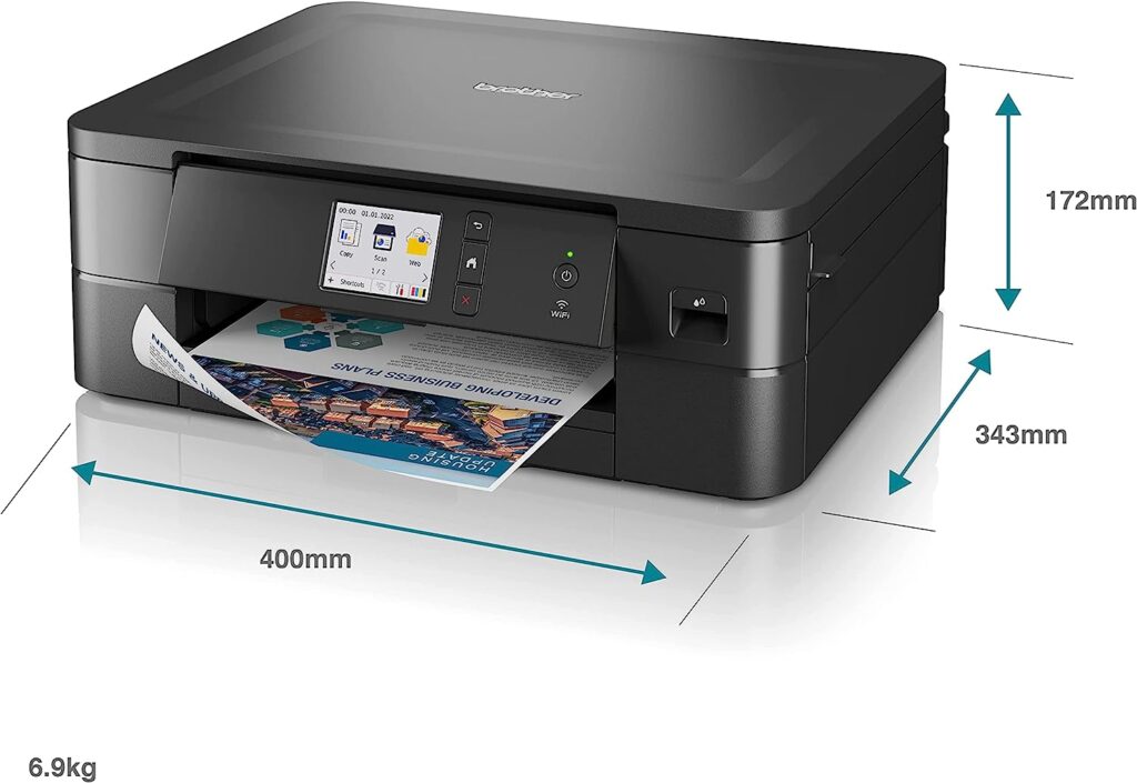 BROTHER DCP-J1050DW Wireless Colour Inkjet Printer | 3-in 1 (Print/Copy/Scan) | Wi-Fi/USB 2.0/NFC | Photos | Ink Included|UK Plug