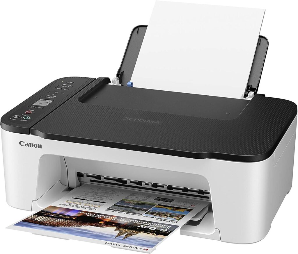 Canon PIXMA TS3452 Colour Inkjet Printer Multifunctional Device DIN A4 (Scanner, Copier, Printer, 4800 x 1200 DPI, LCD, WLAN, USB, Apple AirPrint, PIXMA Cloud Link, Duplex Printing), Black White