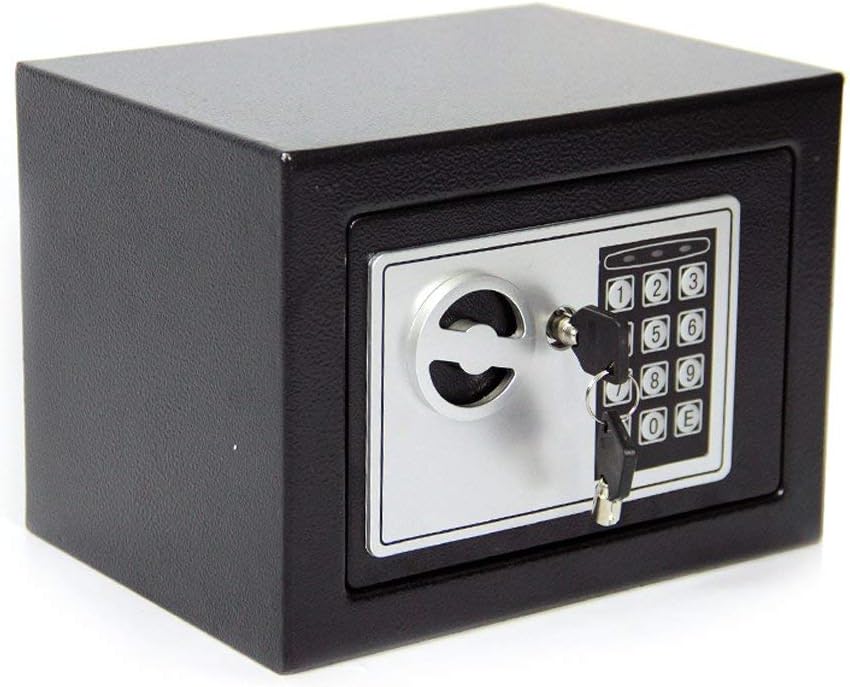 CDCÂ® 4.6L DIGITAL STEEL SAFE ELECTRONIC SECURITY HOME OFFICE MONEY CASH SAFETY BOX 2 KEYS