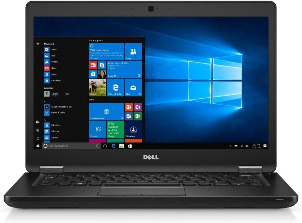 Dell Latitude 5480 14-Inch Laptop HDMI USB 3.0 Black i5 6200U 2.30 GHz 8GB RAM 240GB SSD Windows 10 Pro (Renewed)