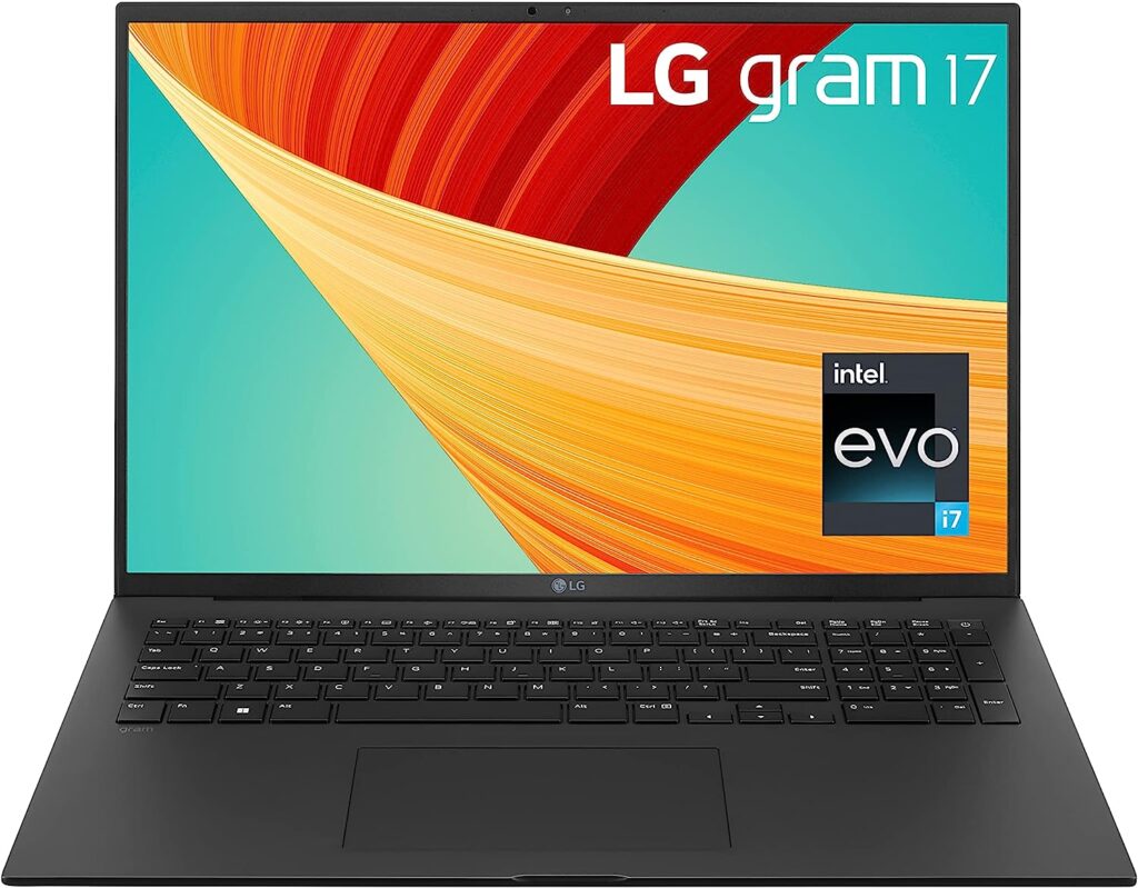 LG gram 2023 17Z90R 17 inch ultra-lightweight laptop, intel i7-1360P, 32GB RAM, 1TB SSD, Dolby ATMOS, Windows 11 (Obsidian Black)