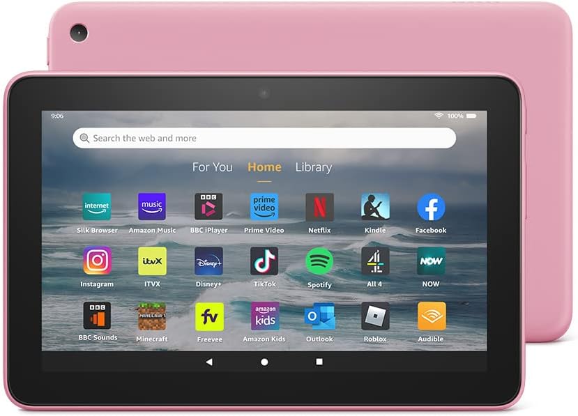 Amazon Fire 7 tablet | 7 display, 16 GB, latest model (2022 release), Rose with Ads