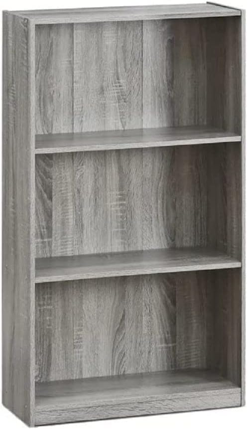 Furinno Bookcases, Wood, French Oak Grey, one size