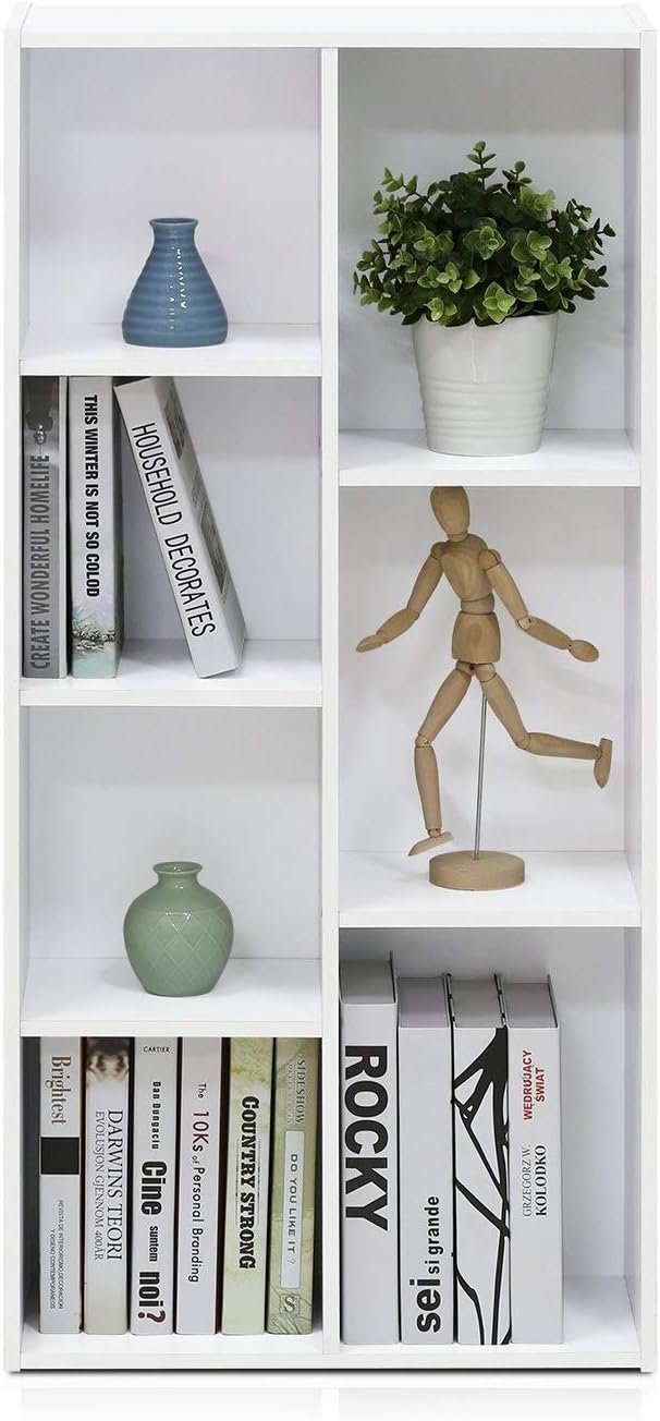 Bibliothèque 3 Niveaux Avec Porte Furinno Luder - Blanc, Rangement Pratique Pour Chambre Ou Bureau - 7