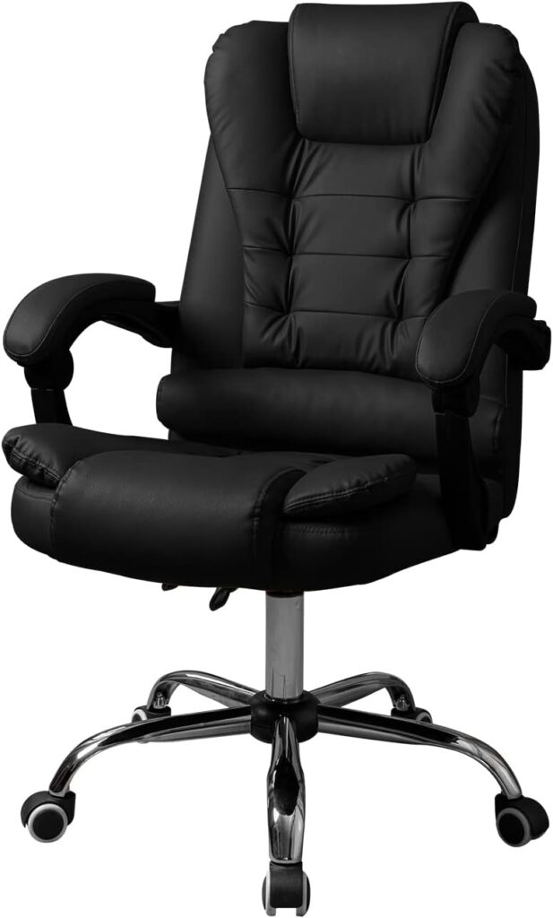 lbvuer Ergonomic Office Chair,Computer Chair,Desk chair,360° Rotatable,Thickened Office Chair Upholstery (Black)