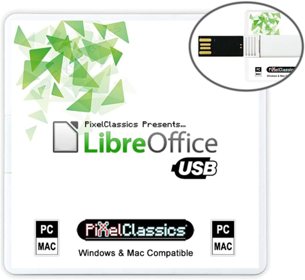 LibreOffice 2021 Home and Student 2019 Professional Plus Business Compatible with Microsoft Office Word Excel PowerPoint Adobe PDF Software USB for Windows 11 10 8 7 Vista XP 32 64-Bit PC Mac OS X