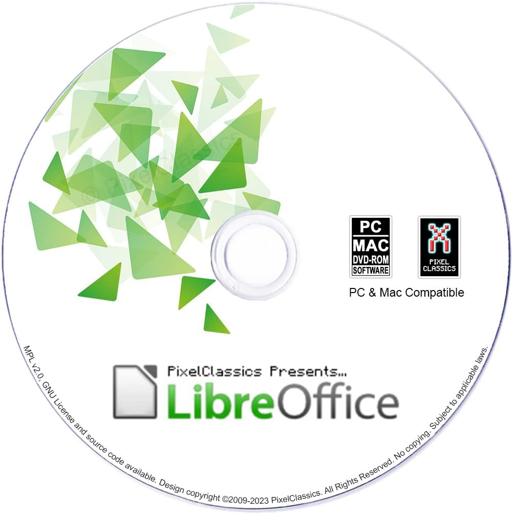 LibreOffice 2022 Compatible with Microsoft Office 2021 365 Professional Plus 2019 Home and Student Family Word Excel PowerPoint Adobe PDF Lifetime One Time Software Disc for Windows PC Mac