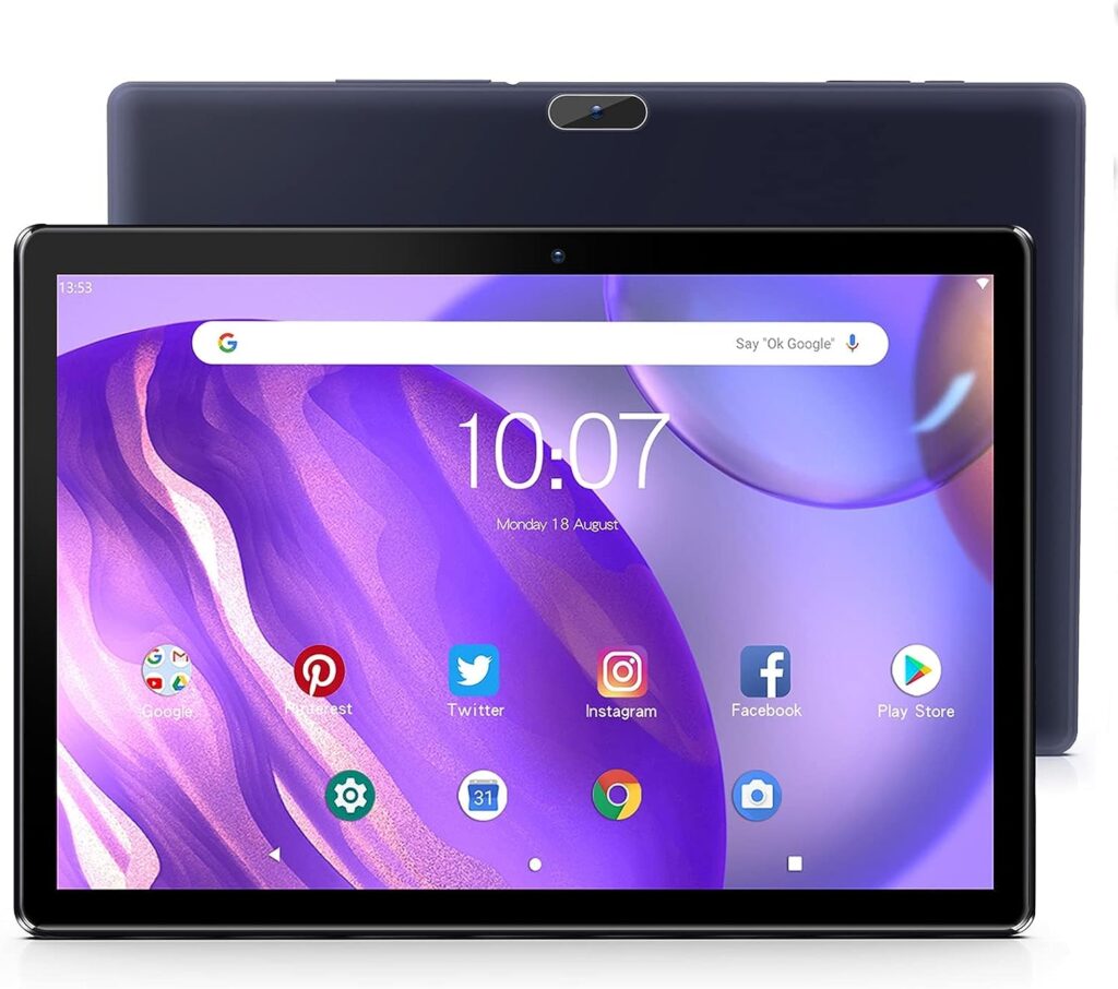 PRITOM 10 inch Android Tablet Android 10.0 OS Tablet, 2GB RAM, 32GB ROM, Expand to 512GB, Quad Core Processor, HD IPS Screen, 2.0 Front + 8.0 MP Rear Camera, Wi-Fi, Bluetooth, Tablet PC(Black)