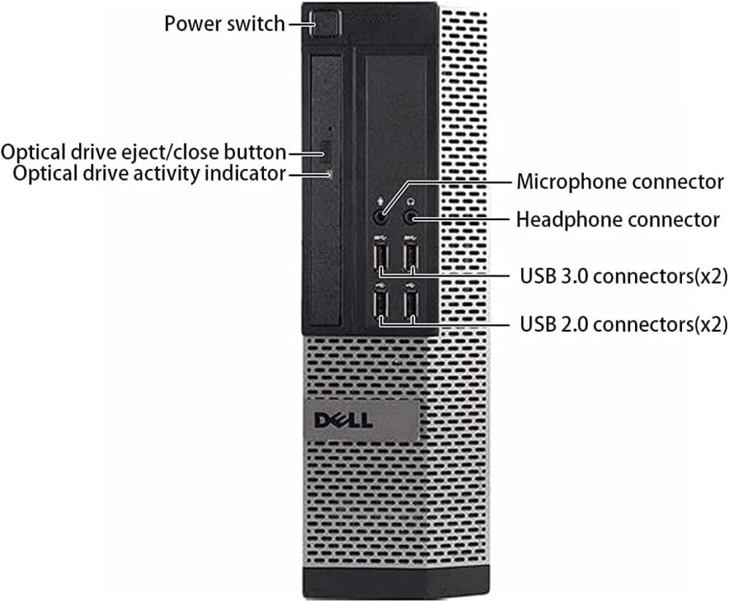 Window 11 Pro Optiplex Core i5 Series Desktop Small Form Desktop Tower PC (Intel Quad Core I5 4570, 8 Gb Ram, 120 SSD), (Renewed)