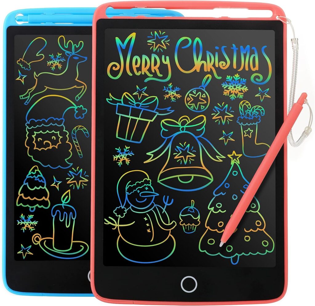 2 Pack Writing Tablet LCD for Kids 8.5 inch Colorful Doodle Board Scribbler Drawing Pad Reusable Erasable EWriter with Lock Screen Function, Learning Educational Toy Gift for 3+ Girls Boys Toddlers