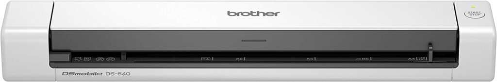 Brother DS-640 Document Scanner, USB 3.0, DSMobile, Portable, 15PPM, A4 Scanner, Includes Micro USB Cable, White