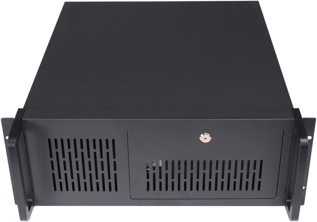 CiT 4U Rackmount Server Chassis, 500mm Deep, ATX, Micro ATX, Mini-ITX, 8 x 3.5 HDDs, 1 x 120mm Black Fan Included, A Budget Friendly Rackmount That Delivers An Exceptionally Powerful System | Black