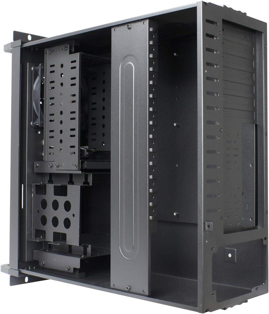 CiT 4U Rackmount Server Chassis, 500mm Deep, ATX, Micro ATX, Mini-ITX, 8 x 3.5 HDDs, 1 x 120mm Black Fan Included, A Budget Friendly Rackmount That Delivers An Exceptionally Powerful System | Black