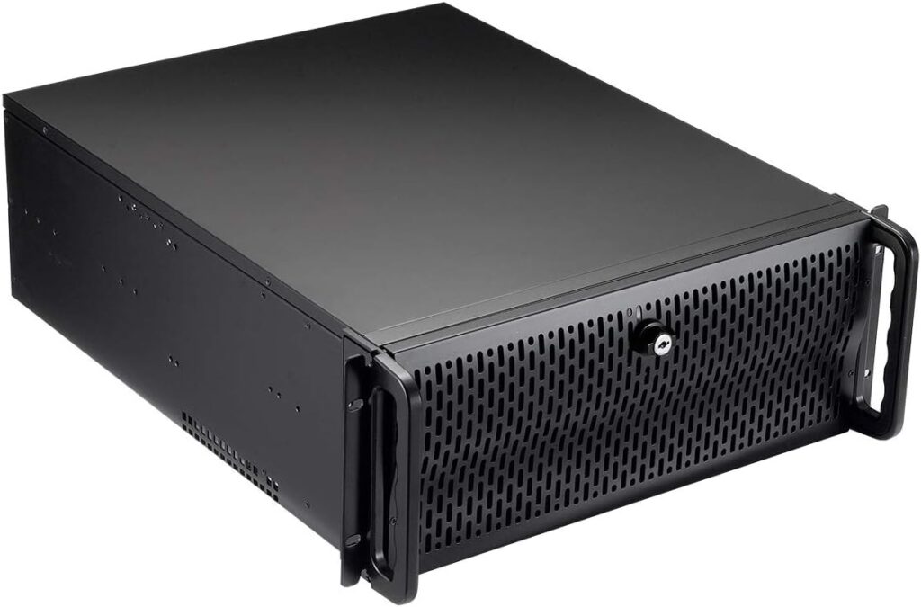 Codegen V2 600mm 4U Rackmount Server Case, ATX, 8 x 3.5 HDDs, 2 x 120mm Fans Included, 2 x 80mm Fans Included | Black