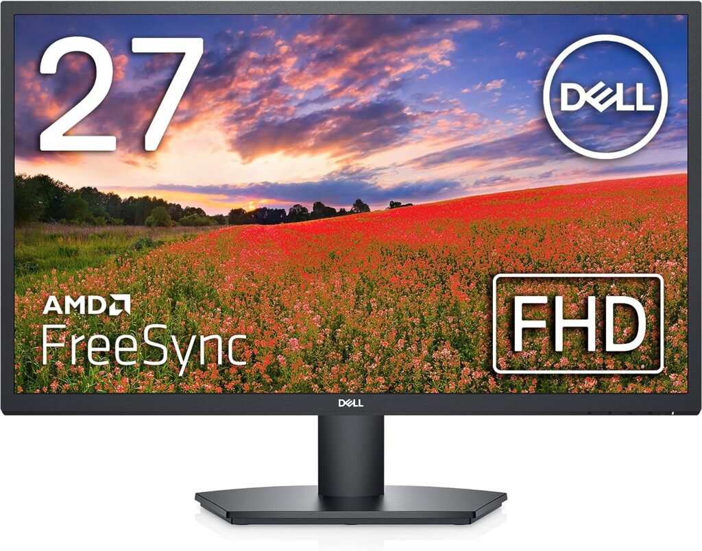 Dell SE2722HX 27 inch Full HD (1920 x 1080) Monitor, 75Hz, VA, 4ms, AMD FreeSync, HDMI, VGA, 3 Year Warranty, Black