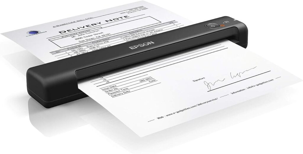 Epson WorkForce ES-50 A4 Portable Document Scanner, Black