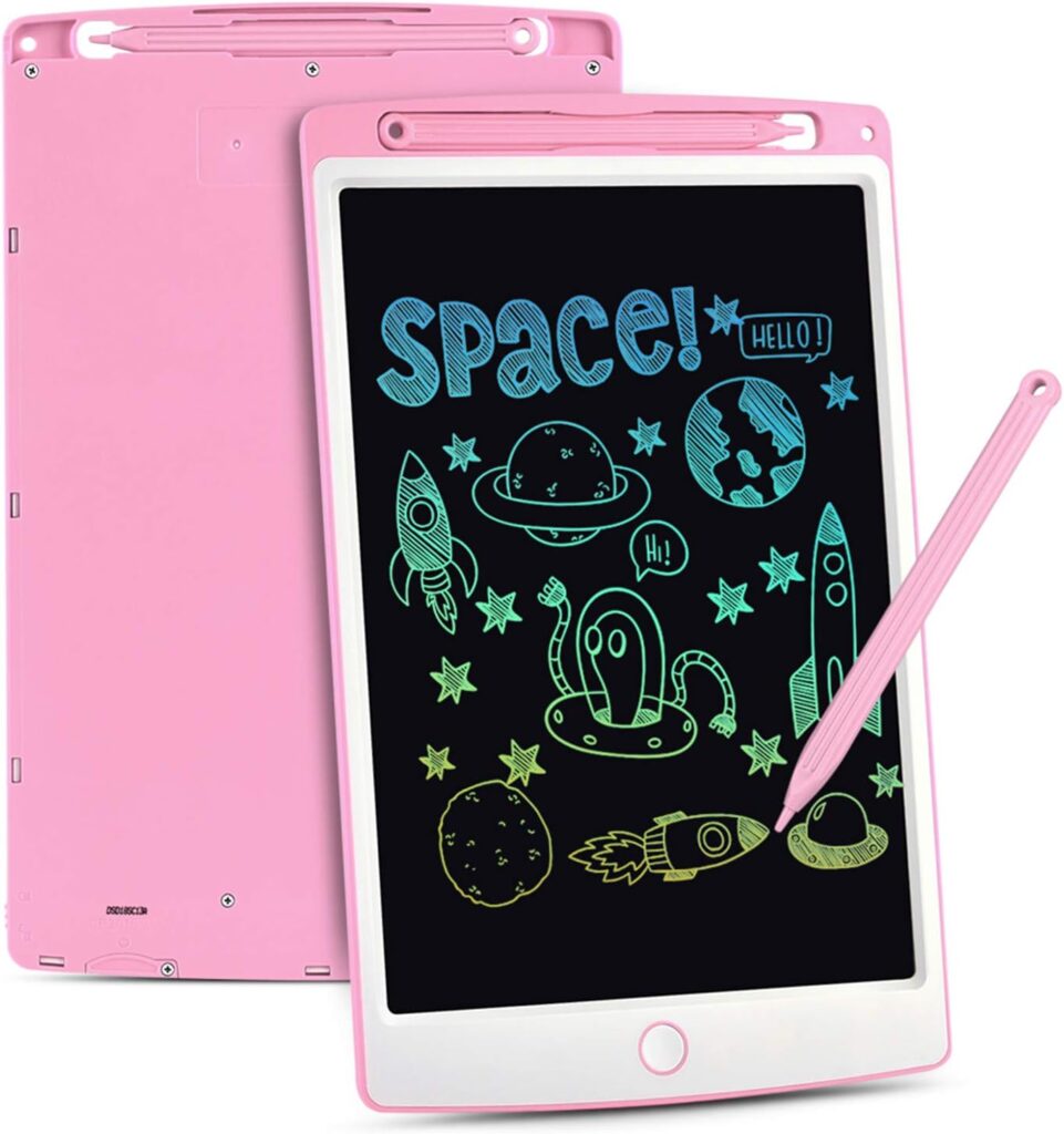 LCD Writing Tablet, 10 Inch Colorful Screen Digital eWriter Electronic Graphics Tablet Portable Writing Board Handwriting Doodle Drawing Pad Message Memo Board for Kids Adult Home School Office