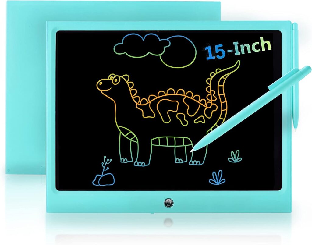 LCD Writing Tablet, 15 Inch LCD Coloring Drawing Tablet Doodle Board for Kids Learning Toys, Erasable Electronic eWriter Handwriting Sketch Pad, Christmas Birthday gifts for 3 Age+ (blue)