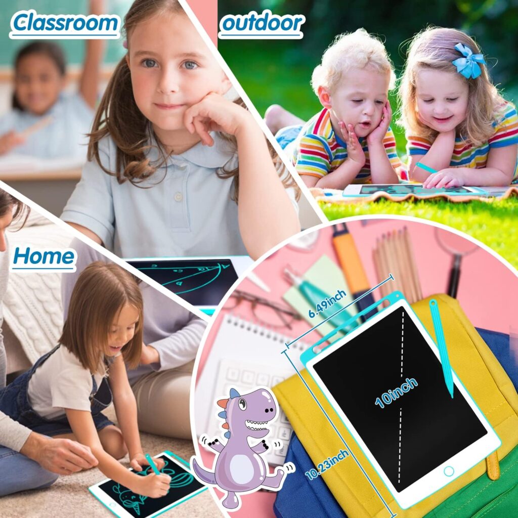 Richgv 10 inch LCD Writing Tablet for Kids, Portable Kids Drawing tablet, Educational Learning Toy for Boys Girls 3 4 5 6+ Years, Magic Drawing Pad Etch a Sketch, Christmas Birthday Gifts for Kids