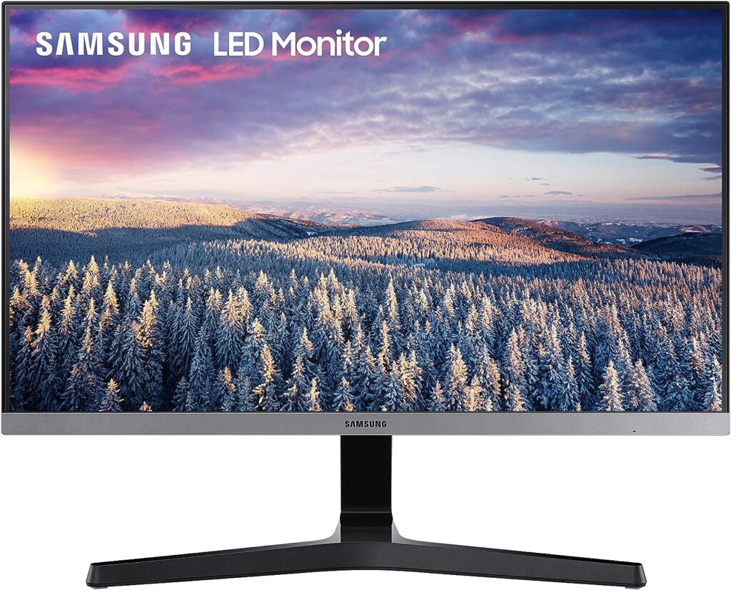 Samsung LS24R350FHUXEN 24 LED SR35 Gaming Monitor - 75Hz, FullHD 1920 x 1080, Freesync, HDMI, VGA, Dark Grey