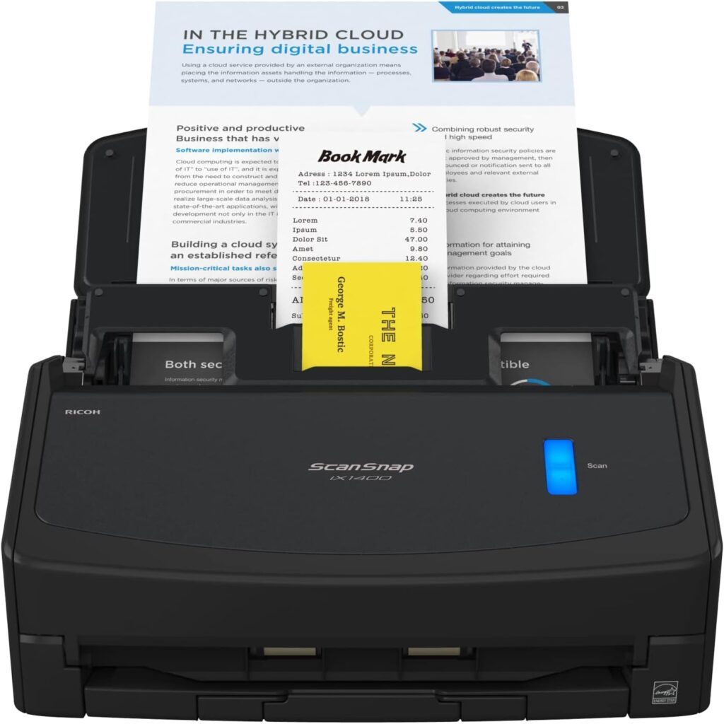 ScanSnap iX1400 Black A4 Scanner - 40ppm, Duplex scanning. Automatic Document Feeder. USB 3.2