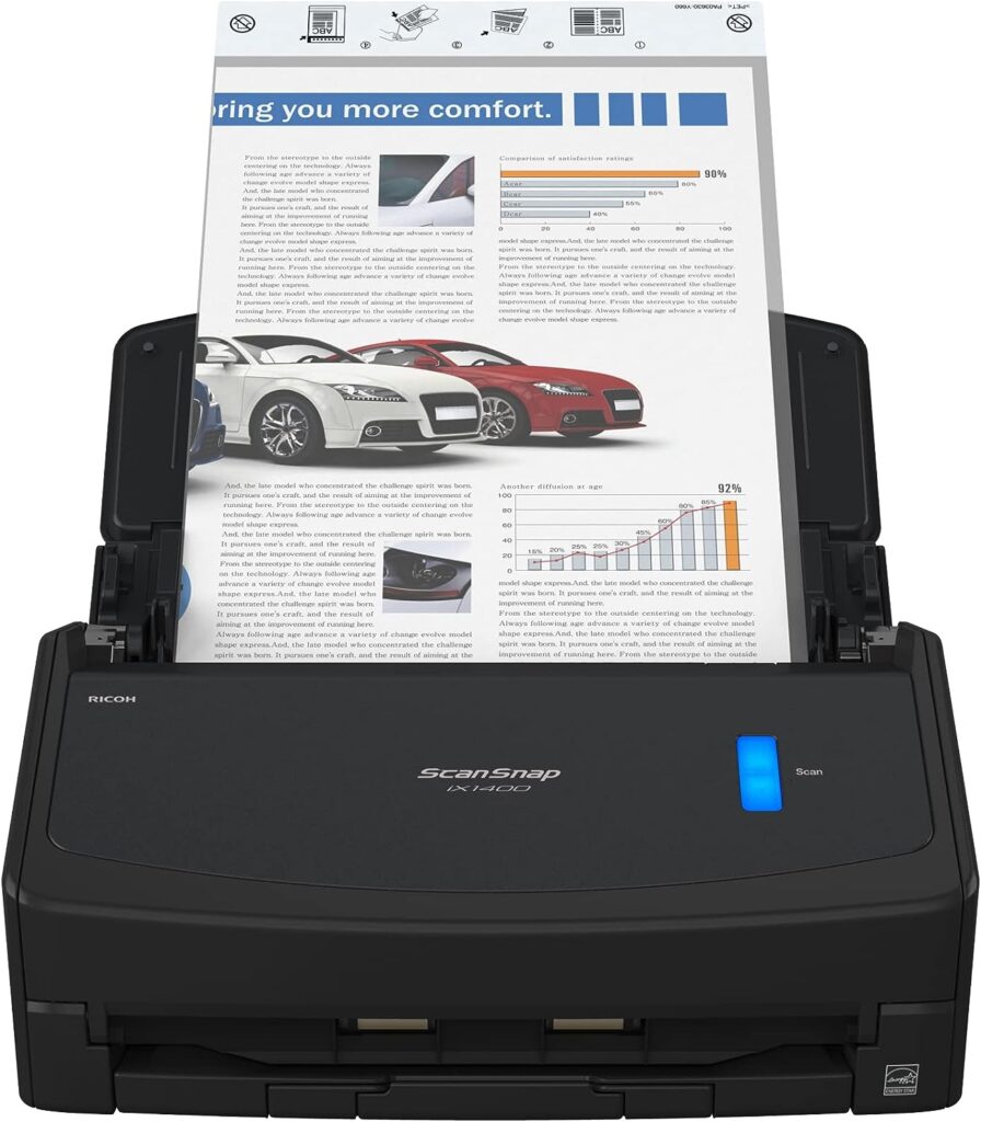 ScanSnap iX1400 Black A4 Scanner - 40ppm, Duplex scanning. Automatic Document Feeder. USB 3.2