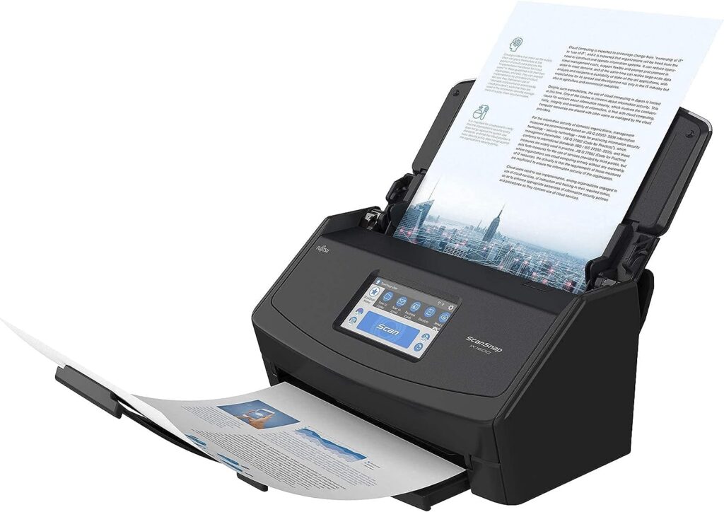 ScanSnap iX1600 Black Document Scanner 5 GHz – Desktop, A4, Double Sided with WiFi, Touchscreen, USB 3.2, ADF