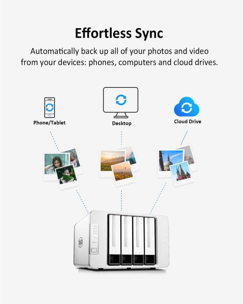 TERRAMASTER F4-210 4-bay NAS Quad Core 2GB RAM Media Server Personal Cloud Storage (Diskless)