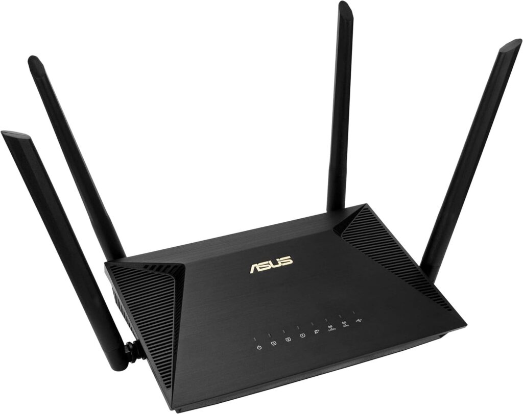 ASUS RT-AX53U Dual Band WiFi 6 Extendable Router with Mobile Tethering (Replacement of 4G 5G routers) free Network Security Parental Control, VPN, AiMesh Compatible, Gaming Streaming Smart Home USB