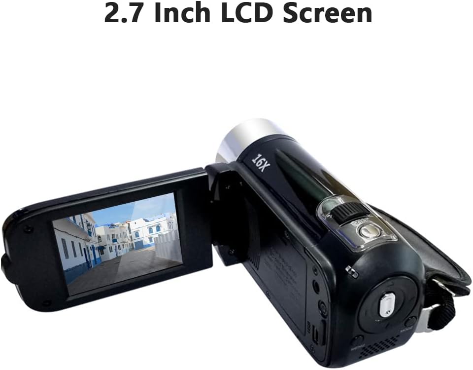Camnoon Portable 1080P High Definition Digital Video Camera DV Camcorder 16MP 2.7 Inch LCD Screen 16X Digital Zoom Built-in Battery