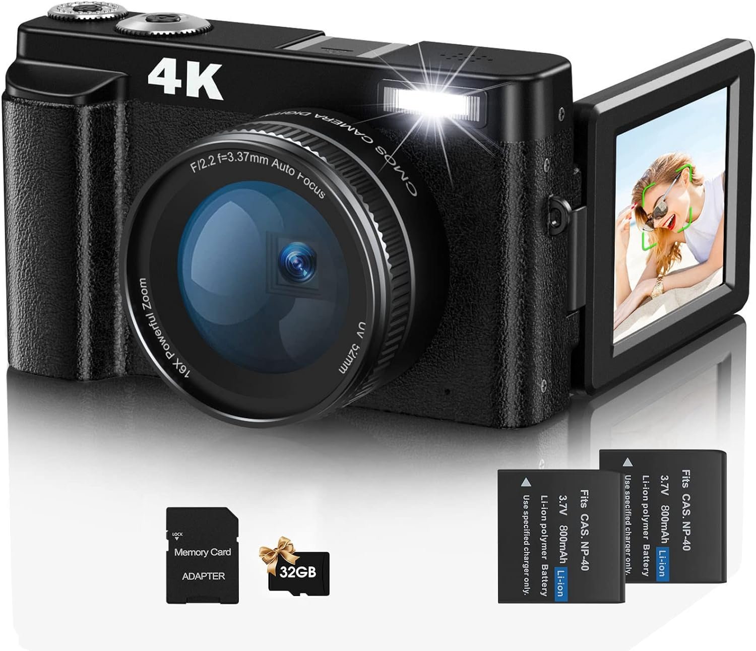 Appareil Photo Étanche 4K 64MP - Double Écran Selfie - Autofocus - 5m Sans Boîtier - Idéal Plongée, Snorkeling - 11