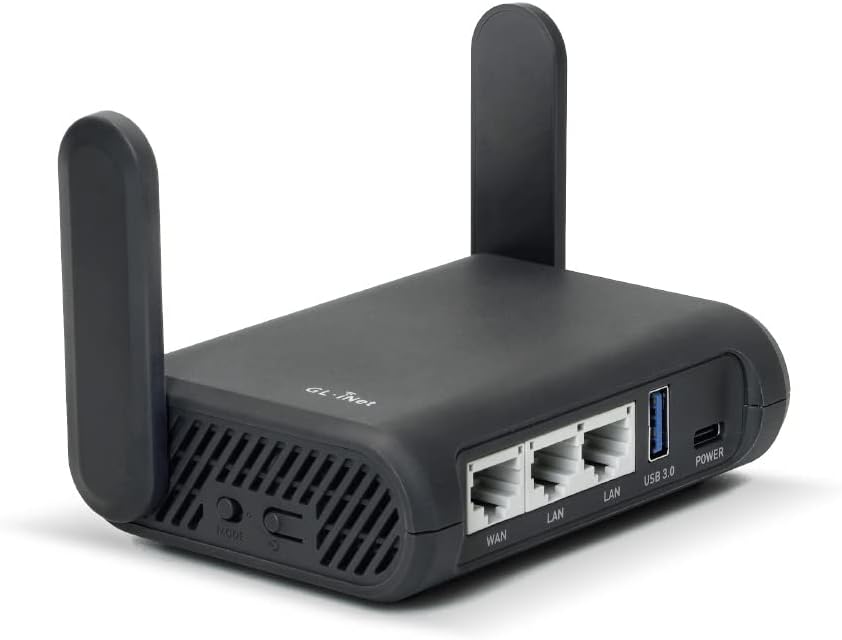 GL.iNet GL-A1300 (Slate Plus) Wireless VPN Encrypted Travel Router– Easy to Setup, Connect to Hotel WiFi Captive Portal, Phone Tethering, Range Extender, Assess Point, Pocket-Sized, Open Source, NAS