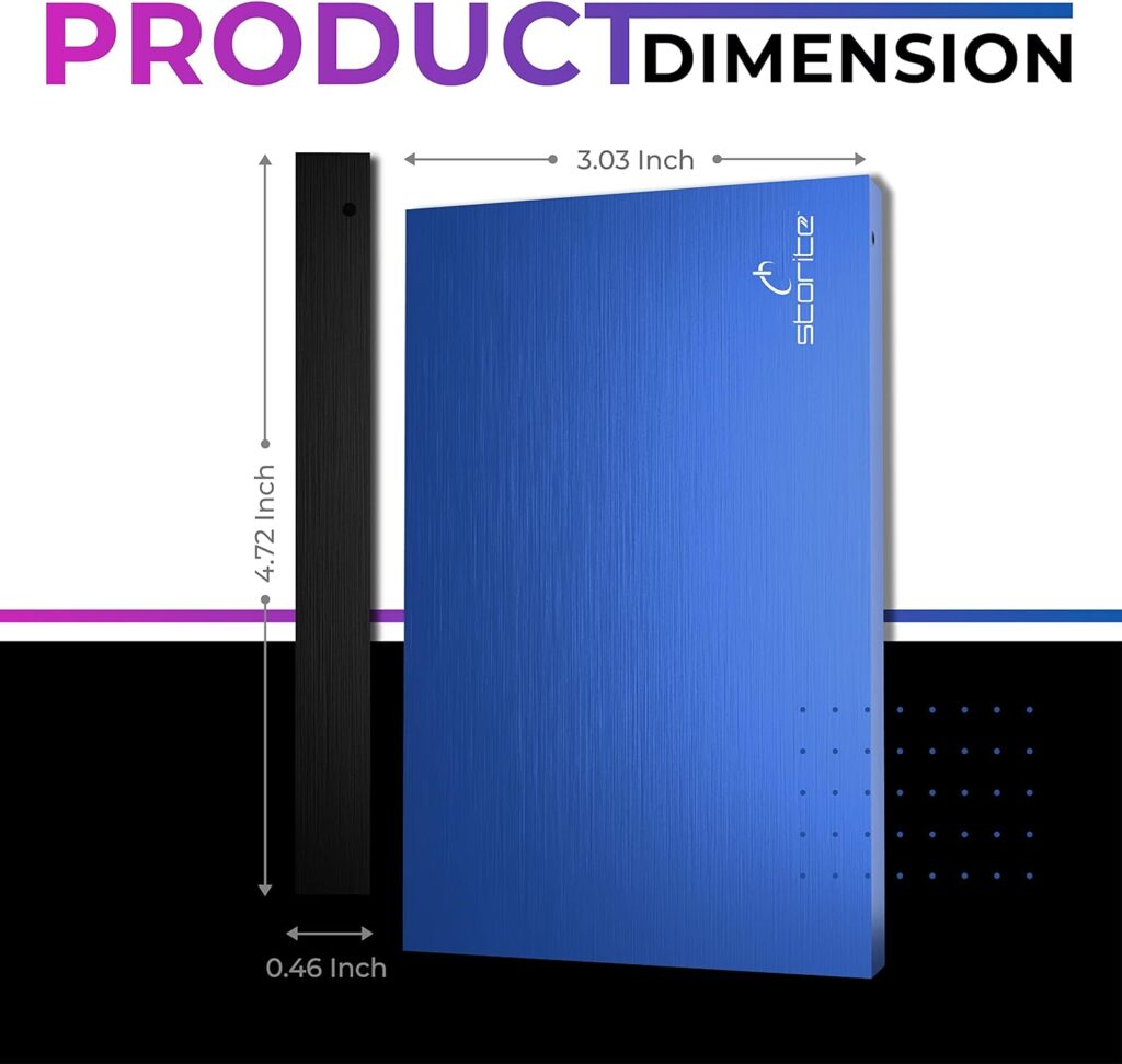 Storite External Portable Hard Drive 1TB with USB 3.0, External Backup Storage, Fast Data Transfer Suitable for PC, Mac, Xbox One, Window, Gaming, Laptop, and Desktop (Blue) : Amazon.co.uk: Computers Accessories