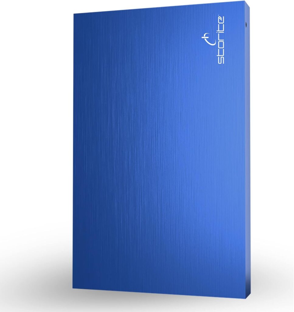 Storite F32 2.5” Ultra Slim Portable External Hard Drive USB 2.0 with 320GB Memory Expansion HDD Backup Storage, Fast Data Transfer, Hard Disk Compatible with MAC/PC/Laptop/Desktop/Chromebook (Blue)