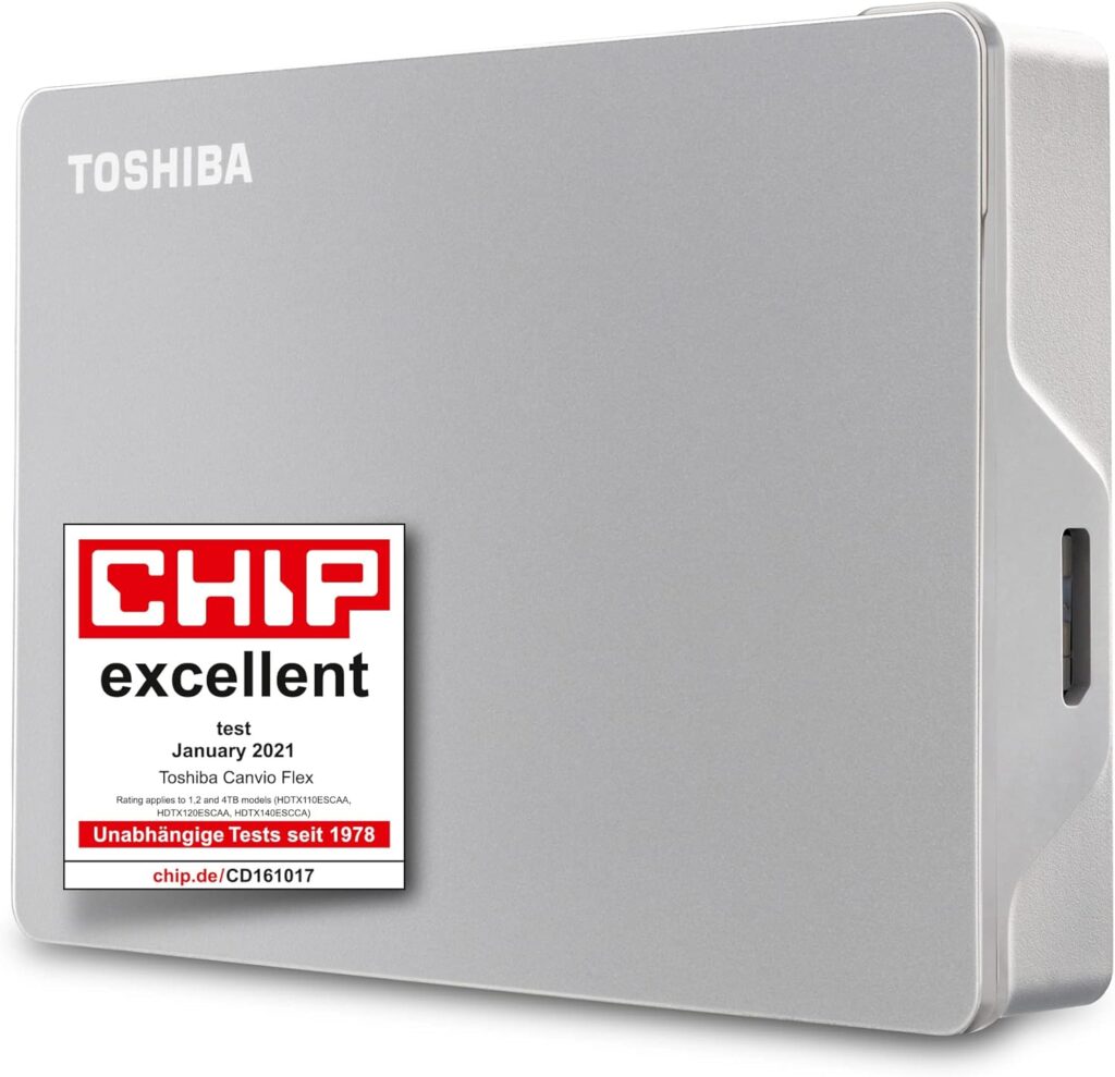 Toshiba Canvio Partner 1TB Portable 2.5 External HDD, USB 3.2 Gen 1, Mac and Windows Compatible, USB Powered