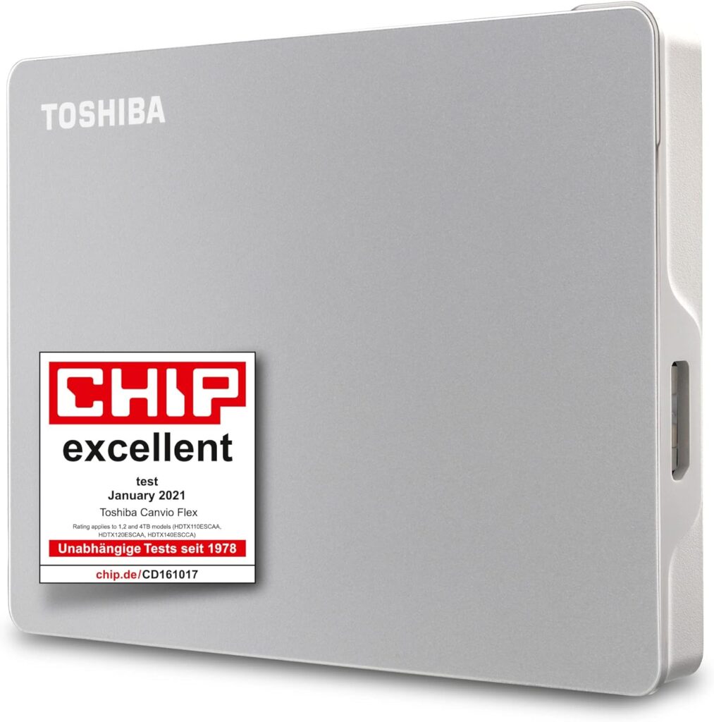 Toshiba Canvio Partner 1TB Portable 2.5 External HDD, USB 3.2 Gen 1, Mac and Windows Compatible, USB Powered