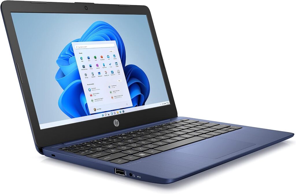 HP Stream Laptop PC 11-ak0028sa - Intel Celeron N4120 Processor - 4 GB RAM - 64 GB eMMC - 11 inch HD 16:9 Display - Windows 11 Home - Diamond White - Microsoft 365 Personal 12 Months Included