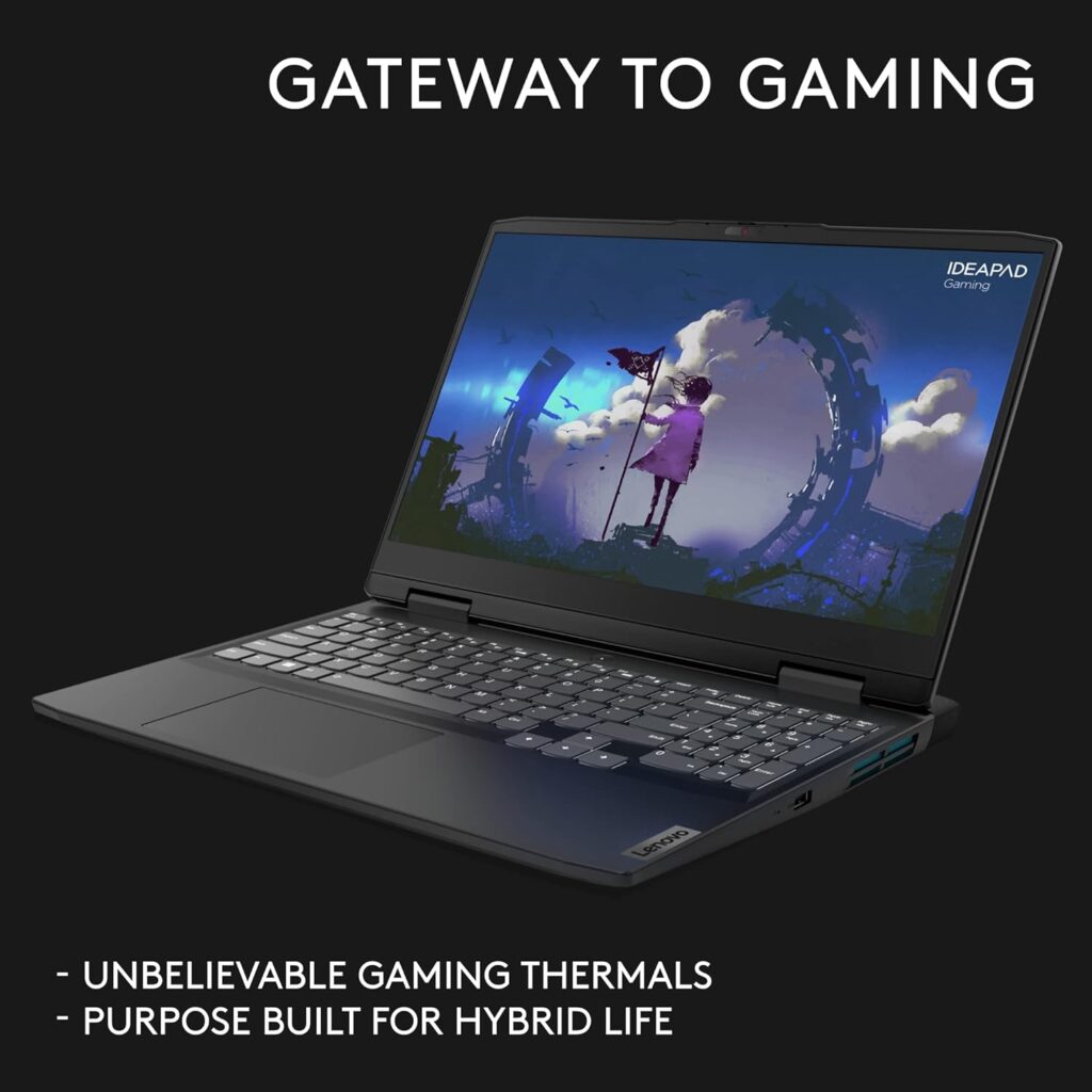 Lenovo IdeaPad Gaming 3 15.6 Inch Full HD Laptop (AMD Ryzen 5 7535HS, NVIDIA GeForce RTX 4050 6GB GDDR6, 8GB RAM, 512GB SSD, Windows 11 Home) - Onyx Grey