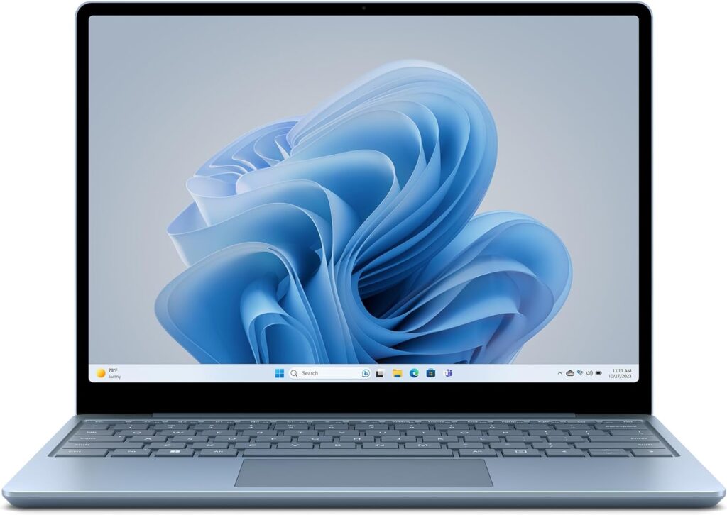 Microsoft Surface Laptop Go 3 | Ultra-Thin 12.4” Touchscreen Laptop | Intel Core i5 | 8GB RAM | 256GB SSD | Ice Blue | Windows 11 Home | 2023 Model