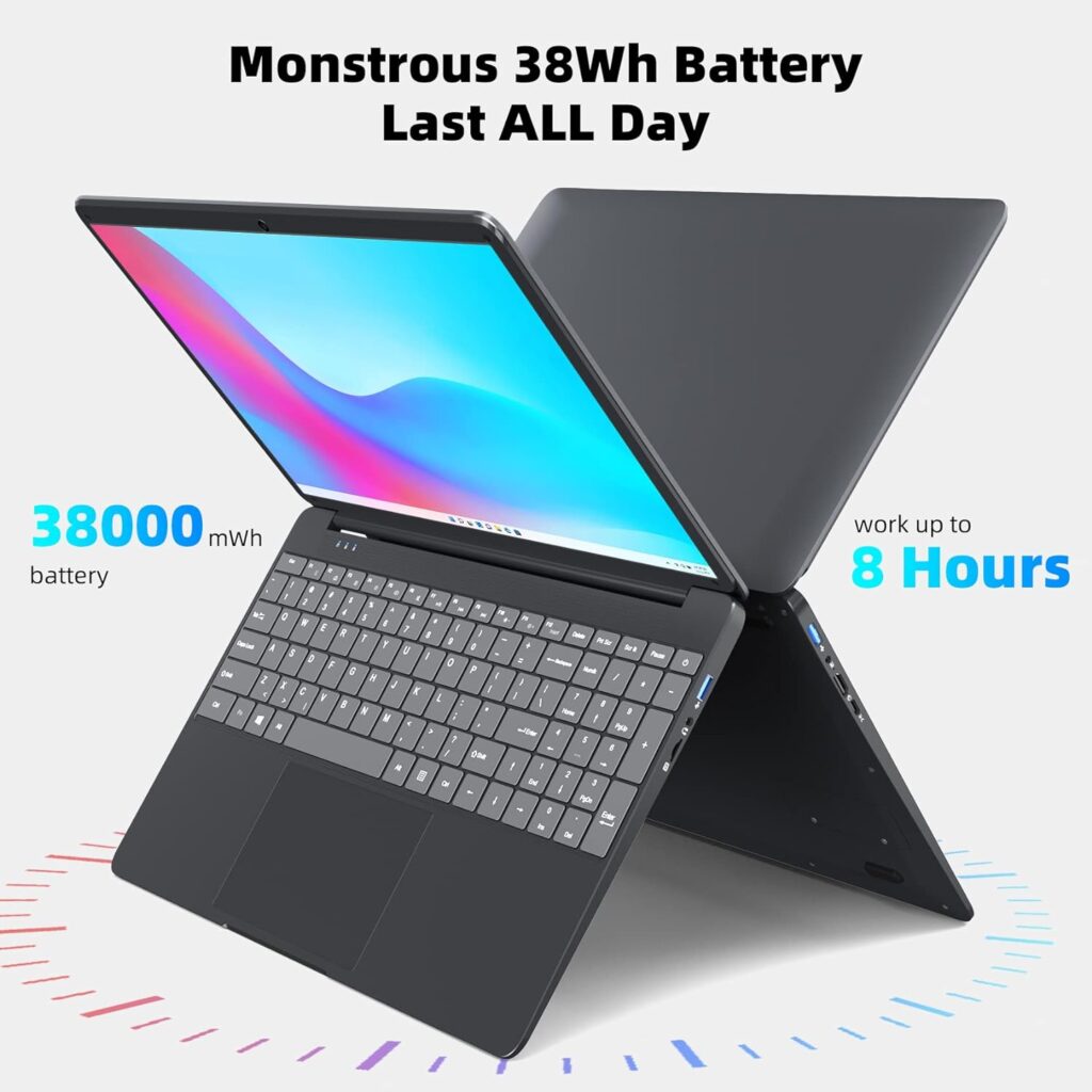 SGIN 15.6 Inch Laptop 8GB RAM 256GB SSD Celeron Quad-Core Up to 2.8GHz, PC Notebook with Dual Band WiFi, 2xUSB 3.0, Keyboard Film in Eight Languages