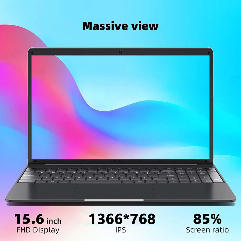 SGIN 15.6 Inch Laptop 8GB RAM 256GB SSD Celeron Quad-Core Up to 2.8GHz, PC Notebook with Dual Band WiFi, 2xUSB 3.0, Keyboard Film in Eight Languages