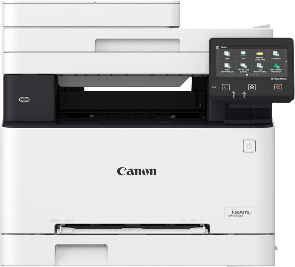 Canon i-SENSYS MF655Cdw Multifunction (Print, Copy, Scan) Colour Wi-Fi Printer - Connect to the cloud for streamlined printing and scanning