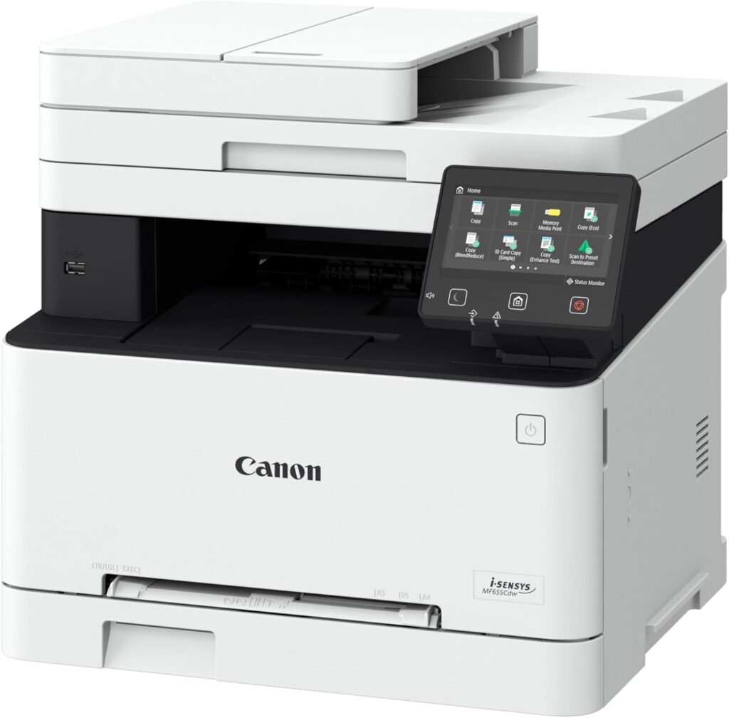 Canon i-SENSYS MF655Cdw Multifunction (Print, Copy, Scan) Colour Wi-Fi Printer - Connect to the cloud for streamlined printing and scanning