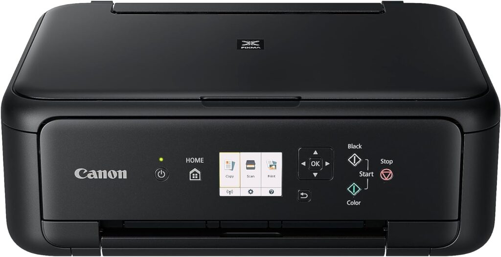 Canon Pixma TS5150 Colour Ink Jet All-in-One (Print, Scan, Copy, 2 Fine Print Heads with) WLAN Print App, Automatic Duplex Printing, Black