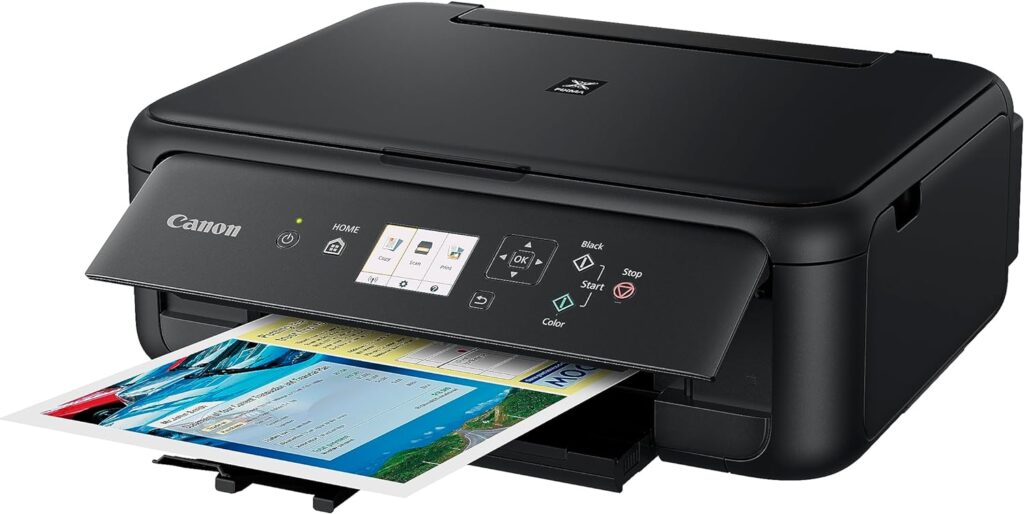 Canon Pixma TS5150 Colour Ink Jet All-in-One (Print, Scan, Copy, 2 Fine Print Heads with) WLAN Print App, Automatic Duplex Printing, Black