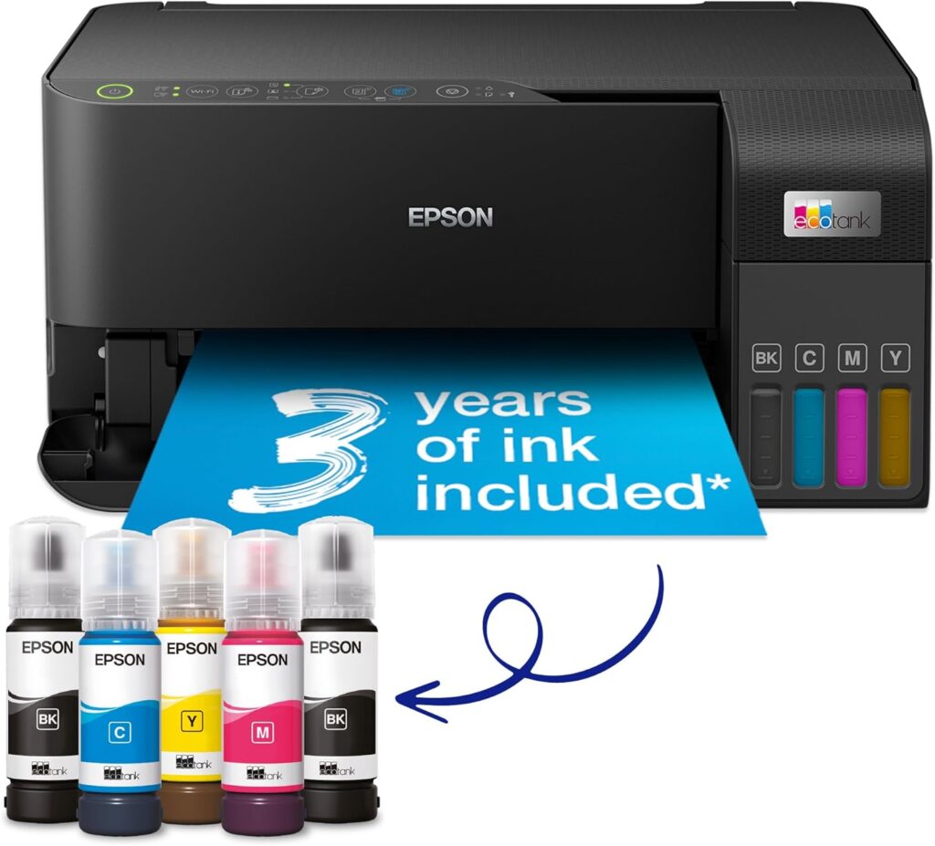 EcoTank ET-2830 A4 Multifunction Wi-Fi Ink Tank Printer, With Up To 3 Years Of Ink Included